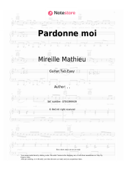 Sheet music, chords Mireille Mathieu - Pardonne moi