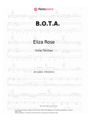 Sheet music, chords Eliza Rose, Interplanetary Criminal - B.O.T.A.