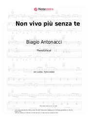 undefined Biagio Antonacci - Non vivo più senza te