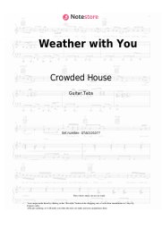 Sheet music, chords Crowded House - Weather with You