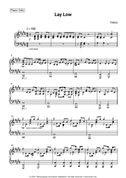 Sheet music, chords Tiësto - Lay Low