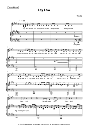 Sheet music, chords Tiësto - Lay Low