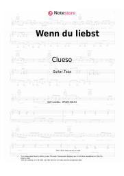 Sheet music, chords Clueso, Kat Frankie - Wenn du liebst