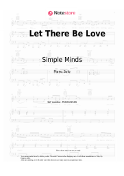 Sheet music, chords Simple Minds - Let There Be Love