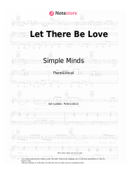Sheet music, chords Simple Minds - Let There Be Love