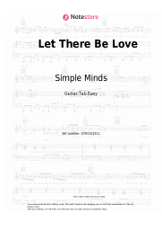 Sheet music, chords Simple Minds - Let There Be Love