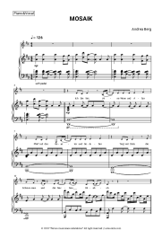 Sheet music, chords Andrea Berg - MOSAIK
