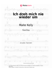 Sheet music, chords Maite Kelly - Ich dreh mich nie wieder um