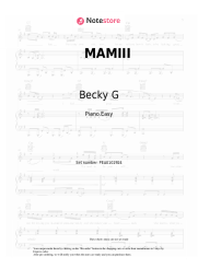 Sheet music, chords Becky G, Karol G - MAMIII