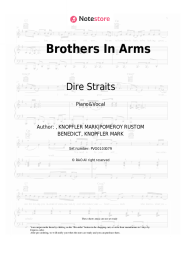 Sheet music, chords Dire Straits - Brothers In Arms