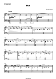 Sheet music, chords Alexa Feser - Mut