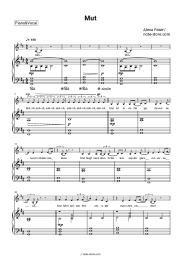 Sheet music, chords Alexa Feser - Mut