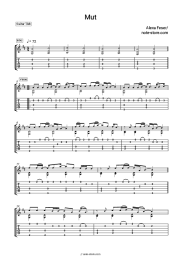 Sheet music, chords Alexa Feser - Mut