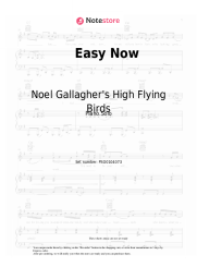 Sheet music, chords Noel Gallagher's High Flying Birds - Easy Now