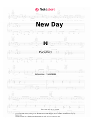 Sheet music, chords INI - New Day
