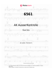 Sheet music, chords AK AusserKontrolle, Pashanim - 6561