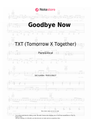 Sheet music, chords TXT (Tomorrow X Together) - Goodbye Now
