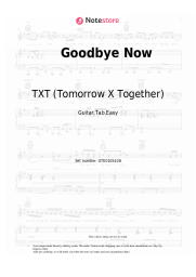Sheet music, chords TXT (Tomorrow X Together) - Goodbye Now