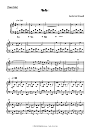 Sheet music, chords Ludovico Einaudi - Nefeli