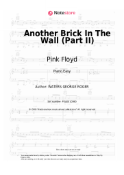 Sheet music, chords Pink Floyd - Another Brick In The Wall (Part II)