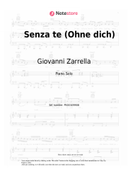 Sheet music, chords Giovanni Zarrella, Pietro Lombardi - Senza te (Ohne dich)