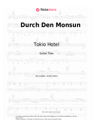 Sheet music, chords Tokio Hotel - Durch Den Monsun
