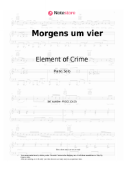 Sheet music, chords Element of Crime - Morgens um vier
