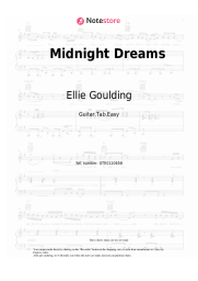 Sheet music, chords Ellie Goulding - Midnight Dreams