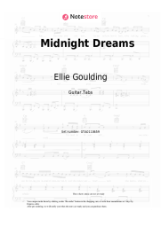 Sheet music, chords Ellie Goulding - Midnight Dreams