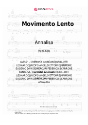 Sheet music, chords Annalisa, Federico Rossi - Movimento Lento