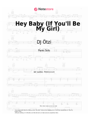 Sheet music, chords DJ Ötzi - Hey Baby (If You'll Be My Girl)