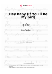 Sheet music, chords DJ Ötzi - Hey Baby (If You'll Be My Girl)
