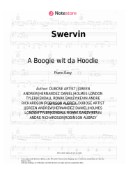 Sheet music, chords A Boogie wit da Hoodie, 6ix9ine - Swervin