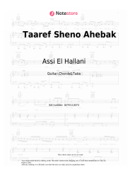 Sheet music, chords Assi El Hallani - Taaref Sheno Ahebak