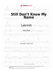Sheet music, chords Labrinth - Still Don’t Know My Name (from 'Euphoria' soundtrack)