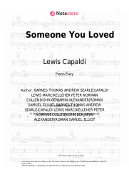 Sheet music, chords Lewis Capaldi - Someone You Loved