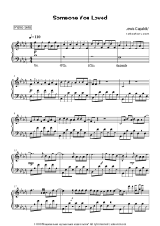 Sheet music, chords Lewis Capaldi - Someone You Loved