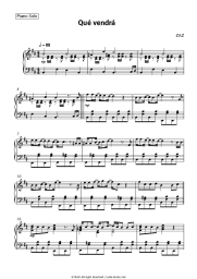 Sheet music, chords ZAZ - Qué vendrá