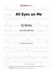 Sheet music, chords Dj Belite - All Eyes on Me