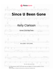 Sheet music, chords Kelly Clarkson - Since U Been Gone