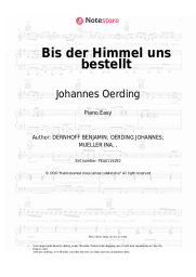 Sheet music, chords Johannes Oerding - Bis der Himmel uns bestellt