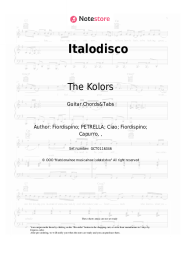 Sheet music, chords The Kolors - Italodisco