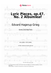 undefined Edvard Hagerup Grieg - Lyric Pieces, op.47. No. 2 Albumleaf