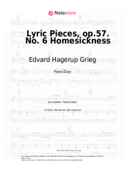 undefined Edvard Hagerup Grieg - Lyric Pieces, op.57. No. 6 Homesickness