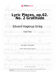 undefined Edvard Hagerup Grieg - Lyric Pieces, op.62. No. 2 Gratitude