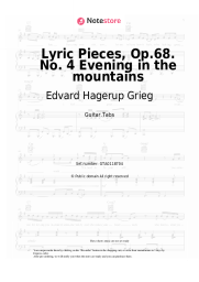 undefined Edvard Hagerup Grieg - Lyric Pieces, Op.68. No. 4 Evening in the mountains