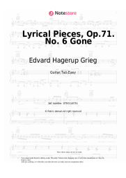 undefined Edvard Hagerup Grieg - Lyrical Pieces, Op.71. No. 6 Gone