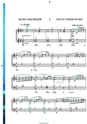 Sheet music, chords Igor Nikolayev, Ekaterina Mechetina - Вальс «Под водой» 