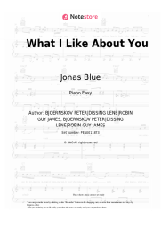 Sheet music, chords Jonas Blue, Theresa Rex - What I Like About You