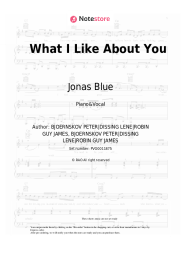 Sheet music, chords Jonas Blue, Theresa Rex - What I Like About You